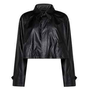 MM6 Maison Margiela faux leather cropped jacket